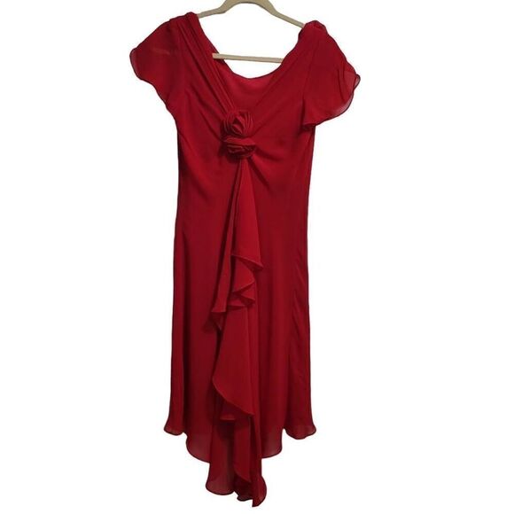 S.L‎ Fashion draped neck with rosettes sz 12p - Picture 8 of 12